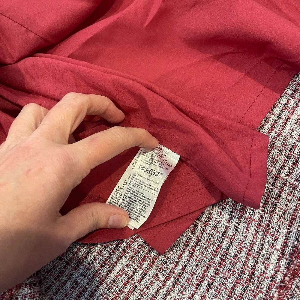 mwt banana republic Pink Tweed women’s Dress 10p - Picture 11 of 13